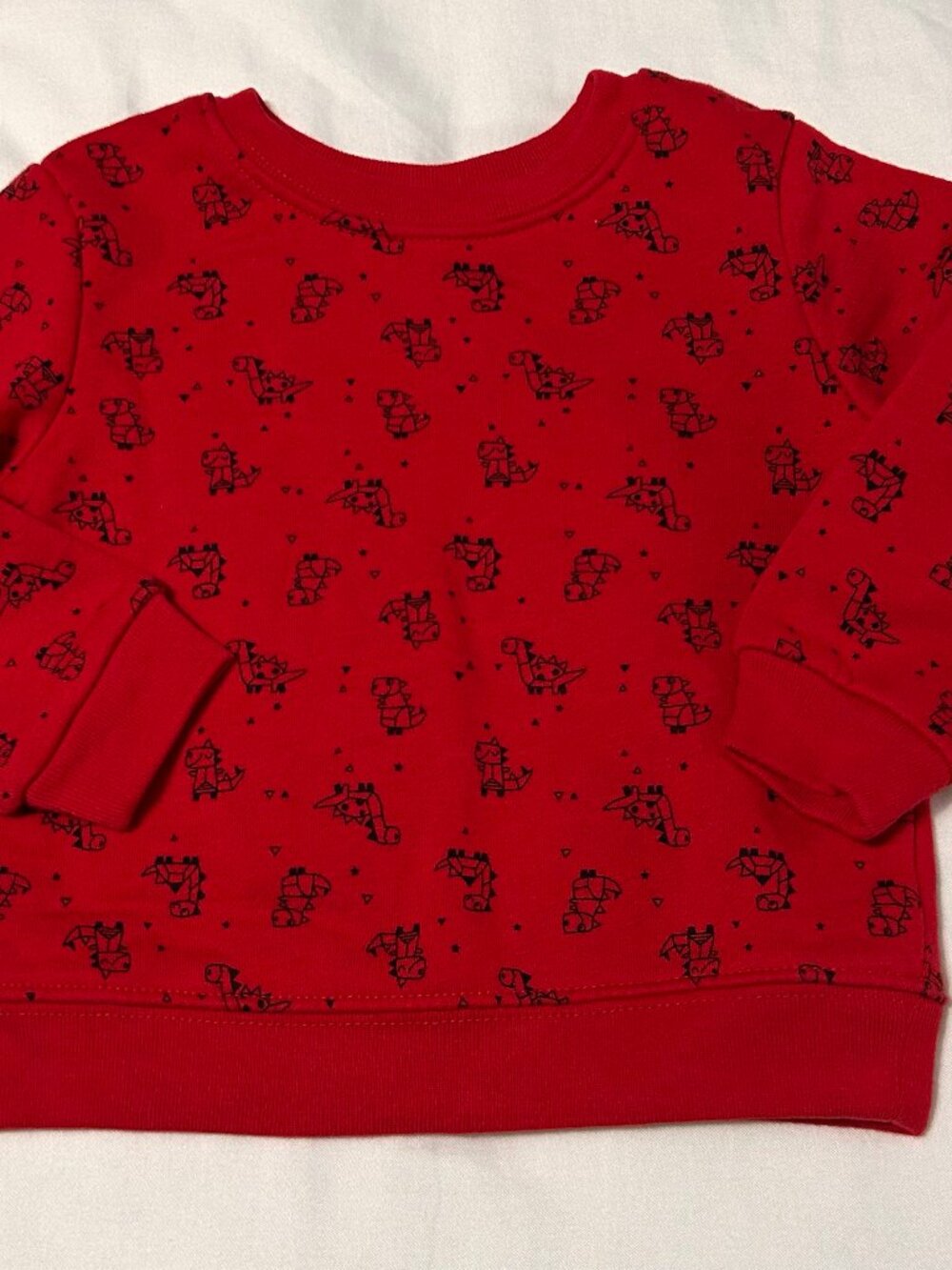 24 Month (18-24 Month) Garanimals Toddler Red Dinosaur Print Sweatshirt - NEW